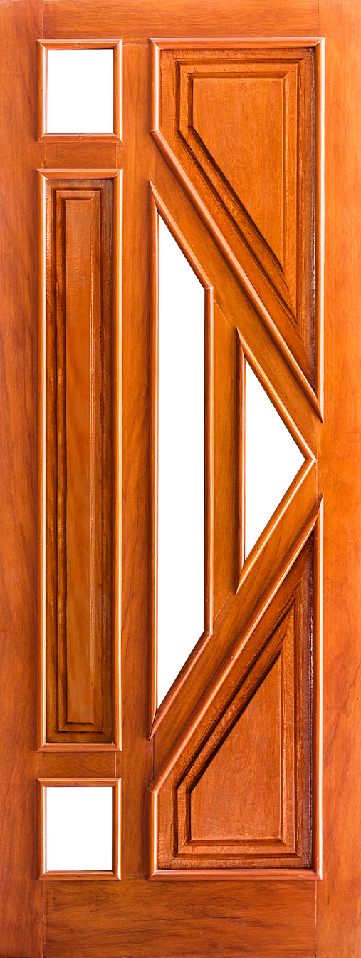 Porta moderna com detalhes vazados