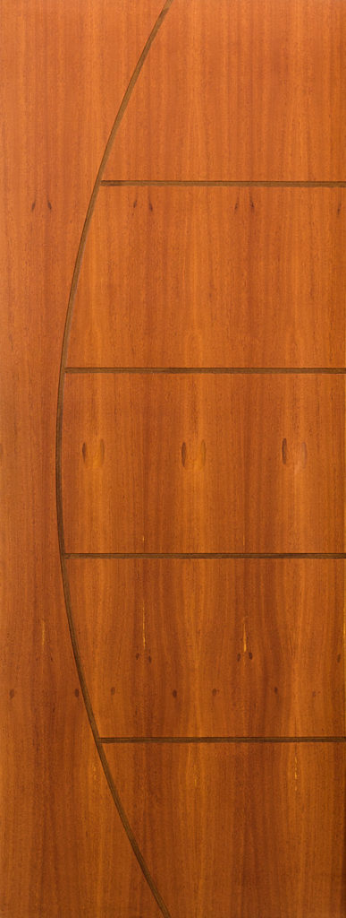 Porta lisa semi sólida com detalhe abaulado