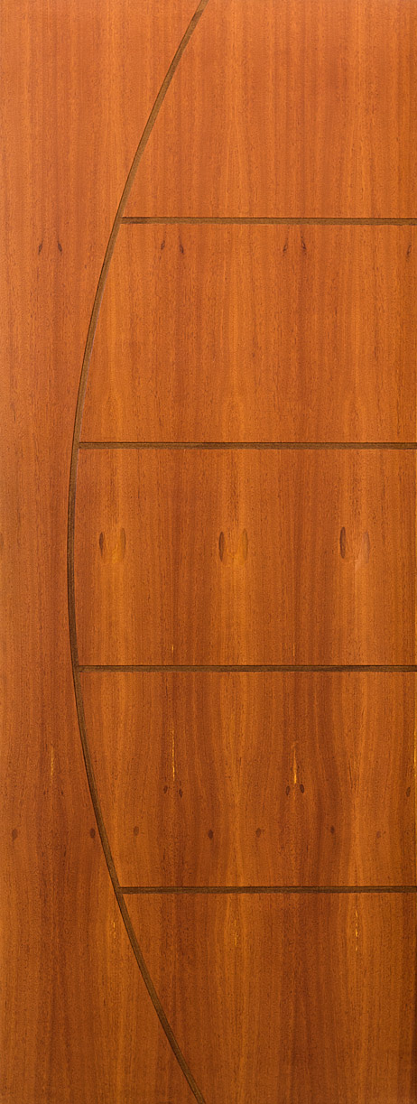 Porta lisa semi sólida com detalhe abaulado