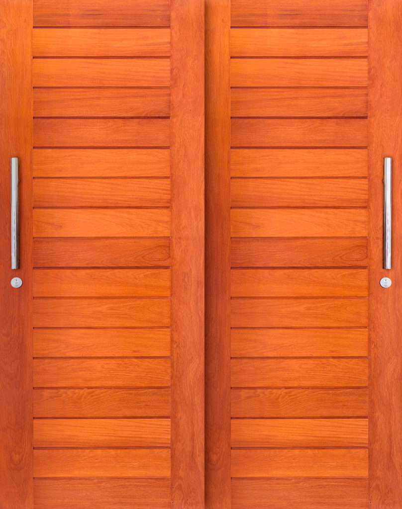 Porta clean com detalhes aproximados de correr