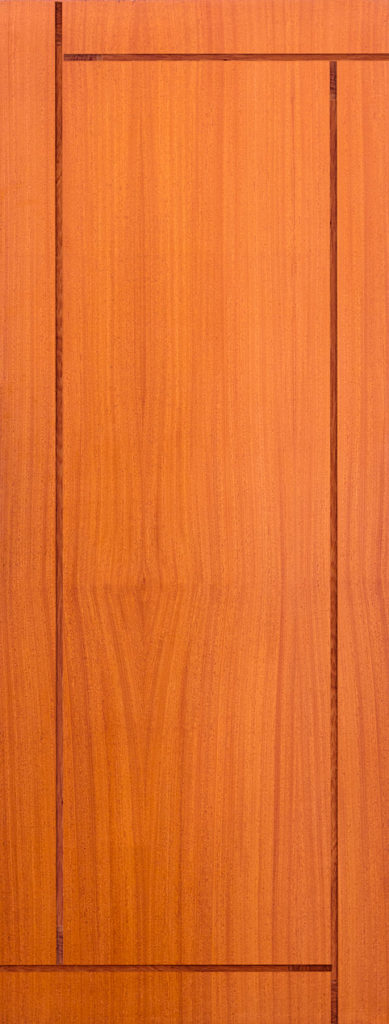 Porta lisa semi sólida com detalhe retangular sangrado