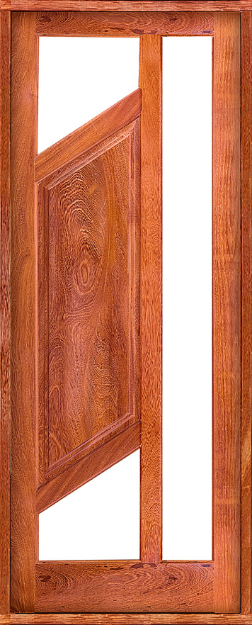 Vitrô abstrato com almofada lateral central